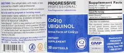 Label for CoQ10 Ubiquinol