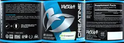 Label for Creatine Blue Ice Pop Flavor