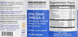 Label for EPA/DHA Omega-3 Lemon Flavor