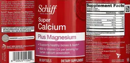 Label for Super Calcium Plus Magnesium