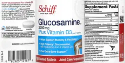 Label for Glucosamine HCl 2000 mg plus Vitamin D3