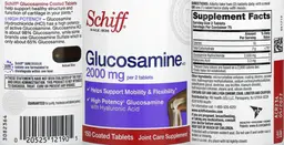 Label for Glucosamine HCl 2000 mg
