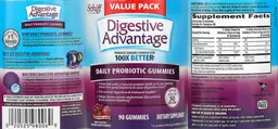 Label for Daily Probiotic Gummies Superfruit Blend