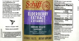 Label for Elderberry Extract & Vitamin C