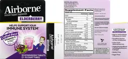 Label for Airborne Elderberry Effervescent Tablets