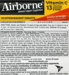 Label for Airborne Zesty Orange