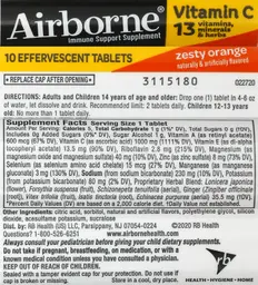 Label for Airborne Zesty Orange