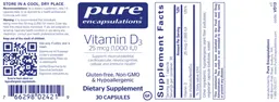 Vitamin D3 25 mcg (1,000 IU)