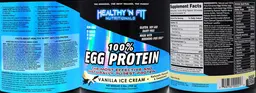 Label for 100% Egg Protein Vanilla Ice Cream