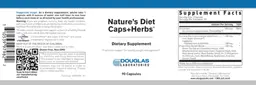 Label for Nature's Diet Caps+Herbs