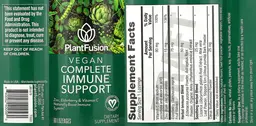 Label for Vegan Complete Immune Support