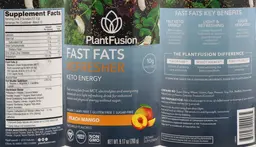 Label for Fast Fats Refresher Peach Mango