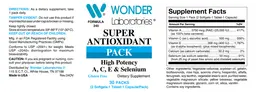 Label for Super Antioxidant Pack