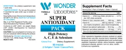 Label for Super Antioxidant Pack