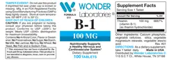 Label for B-1 100 mg