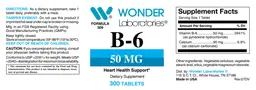 Label for B-6 50 mg