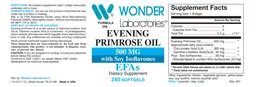 Label for Evening Primrose Oil 500 mg with Soy Isoflavones