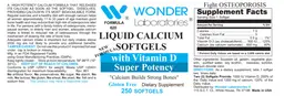 Label for Liquid Calcium Softgels
