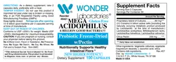 Label for Mega Acidophilus