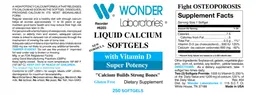 Label for Liquid Calcium Softgels