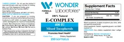Label for E-Complex 400 IU