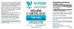 Label for Shark Cartilage 740 mg