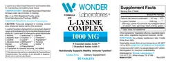 Label for L-Lysine Complex 1000 mg
