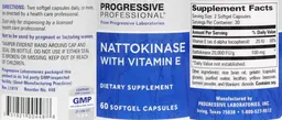 Label for Nattokinase with Vitamin E