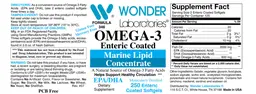 Label for Omega-3 Enteric Coated