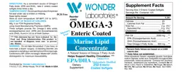 Label for Omega-3 Enteric Coated