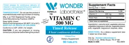 Label for Vitamin C 500 mg Timed Release