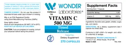 Label for Vitamin C 500 mg Timed Release
