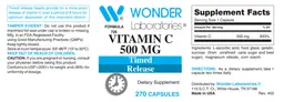 Label for Vitamin C 500 mg Timed Release