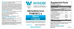 Label for Menopausal Formula