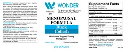 Label for Menopausal Formula