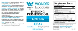 Label for Evening Primrose Oil 1,300 mg