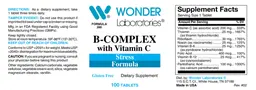 Label for B-Complex with Vitamin C
