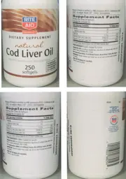 Label for Natural Cod Liver Oil
