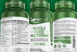 Label for Whole Food Multivitamin For Men