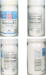 Label for Vitamin B-1 100 mg