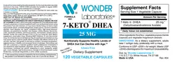 Label for 7-Keto DHEA 25 mg