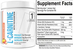 Label for L-Carnitine Strawberry Mango
