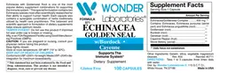 Label for Echinacea Goldenseal