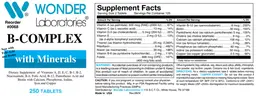Label for B-Complex with Minerals