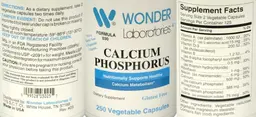 Label for Calcium Phosphorus