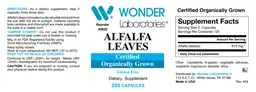 Label for Alfalfa Leaves