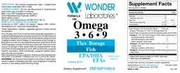 Label for Omega 3 6 9