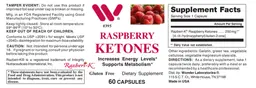 Label for Raspberry Ketones