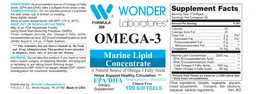 Label for Omega-3 Marine Lipid Concentrate