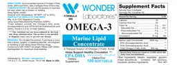 Label for Omega-3 Marine Lipid Concentrate